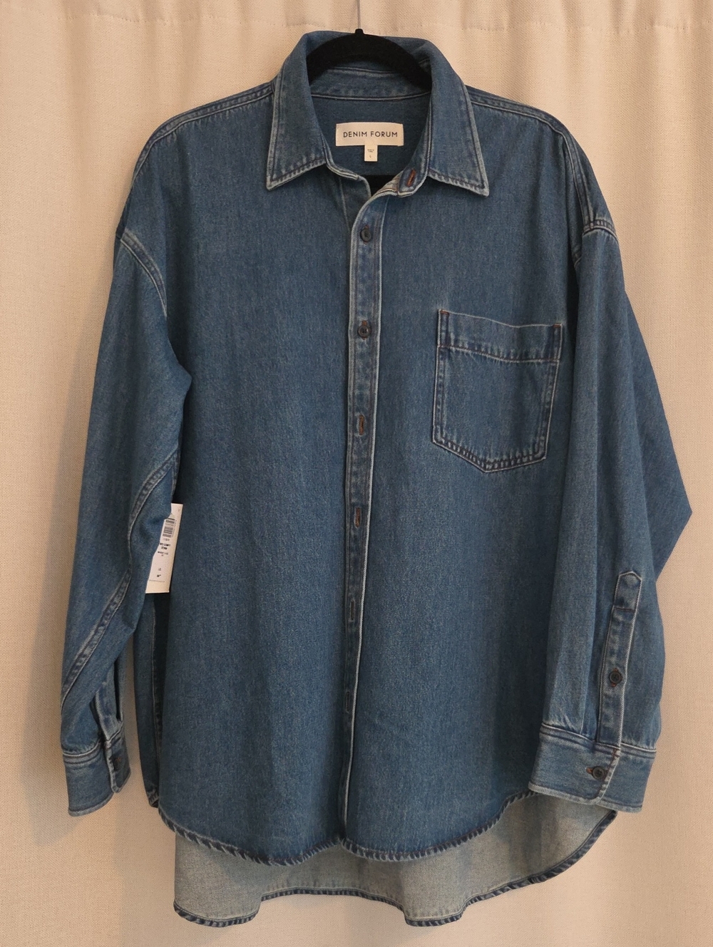 NWT Aritzia Denim Forum The 80's Comfy Denim Shirt L